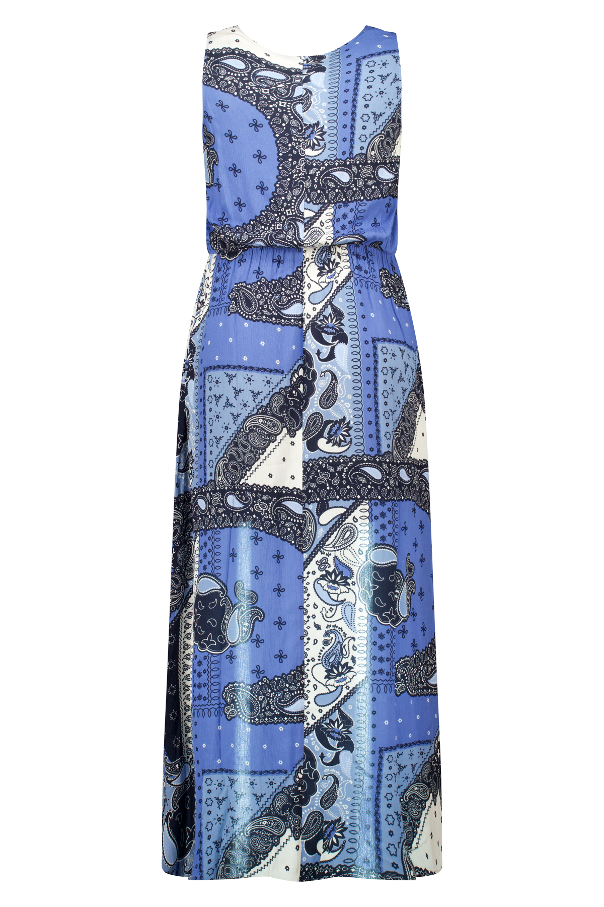 Mouwloze maxi jurk met paisley print Multi blue