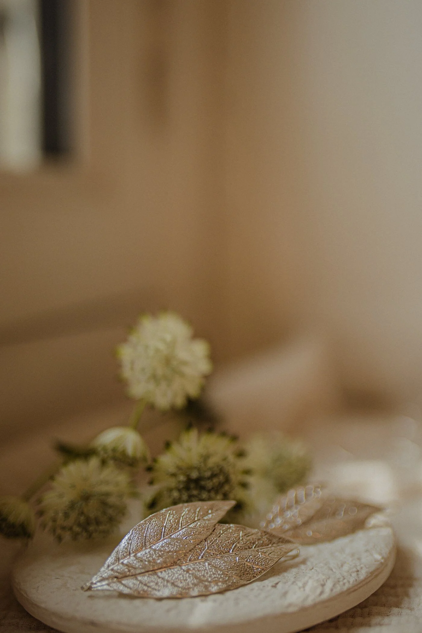 THALIE - Maxi barrette feuilles doré à l'or fin | Argent
