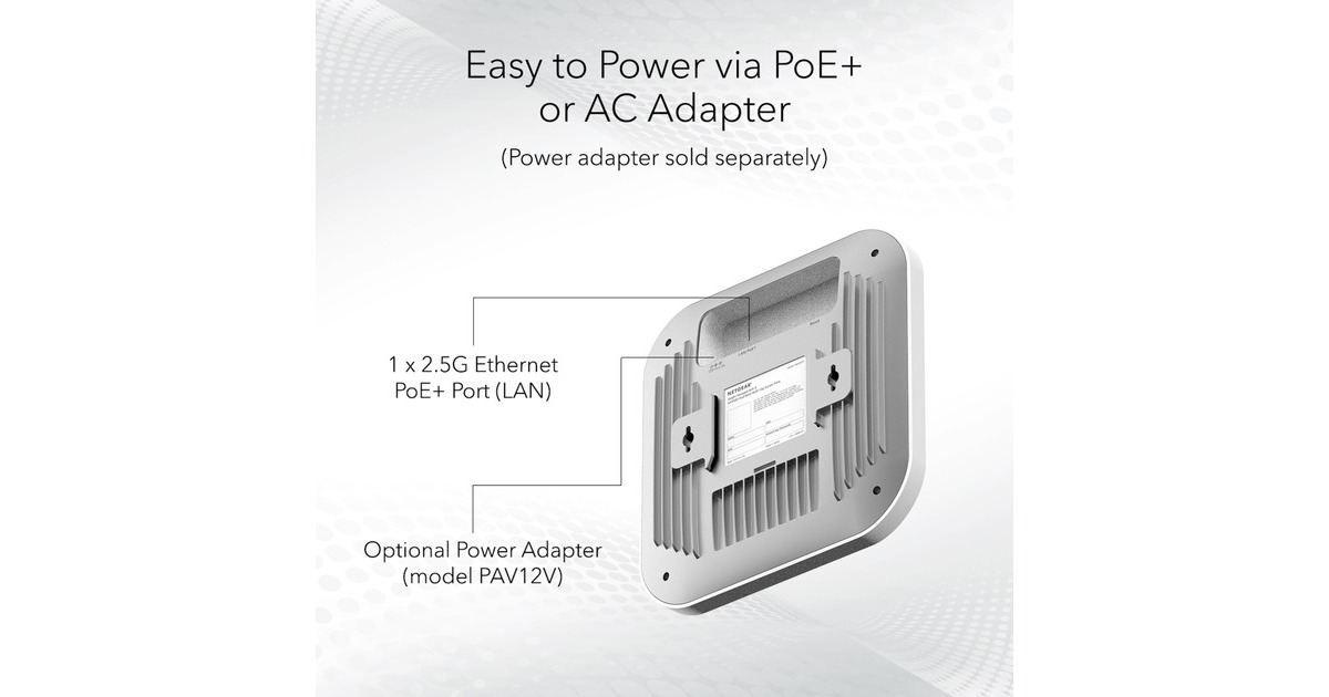 NetgearWAX620 - AX3600 Dual Band PoE + Multi-Gig Access Point  (Wit, WiFi 6)