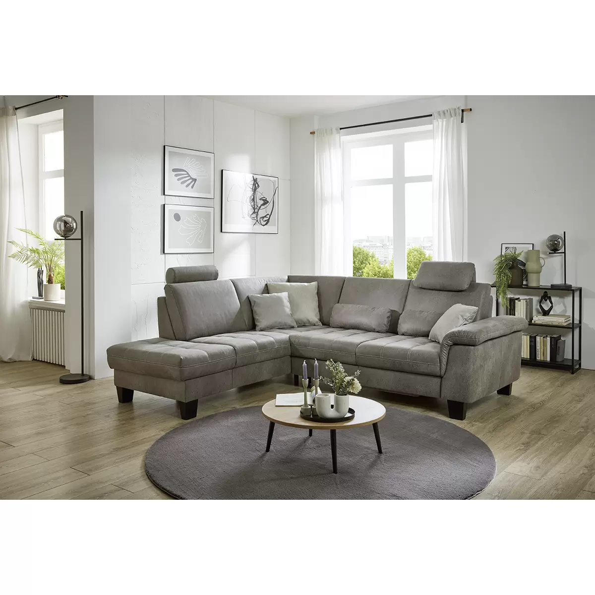 Ecksofa Lindau Grau