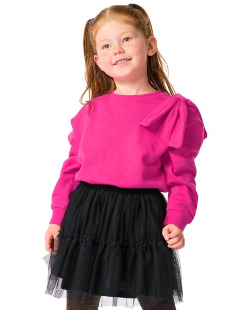 pull fille nœud rose   rose
