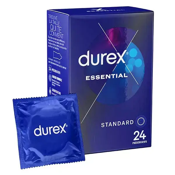Preservativos Durex Essential - 24 Preservativos Extra Lubrificados - Conforto e Segurança