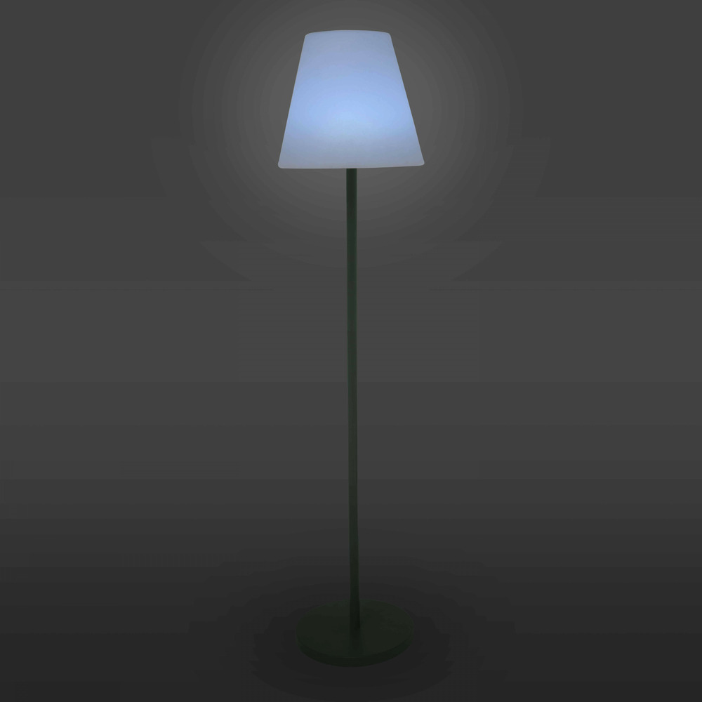 Lampadaire droit à led en acier vert cactus