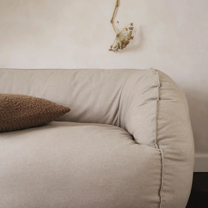Ferm Living - Nesten 2-Sitzer Sofa, Re-Cotton natural