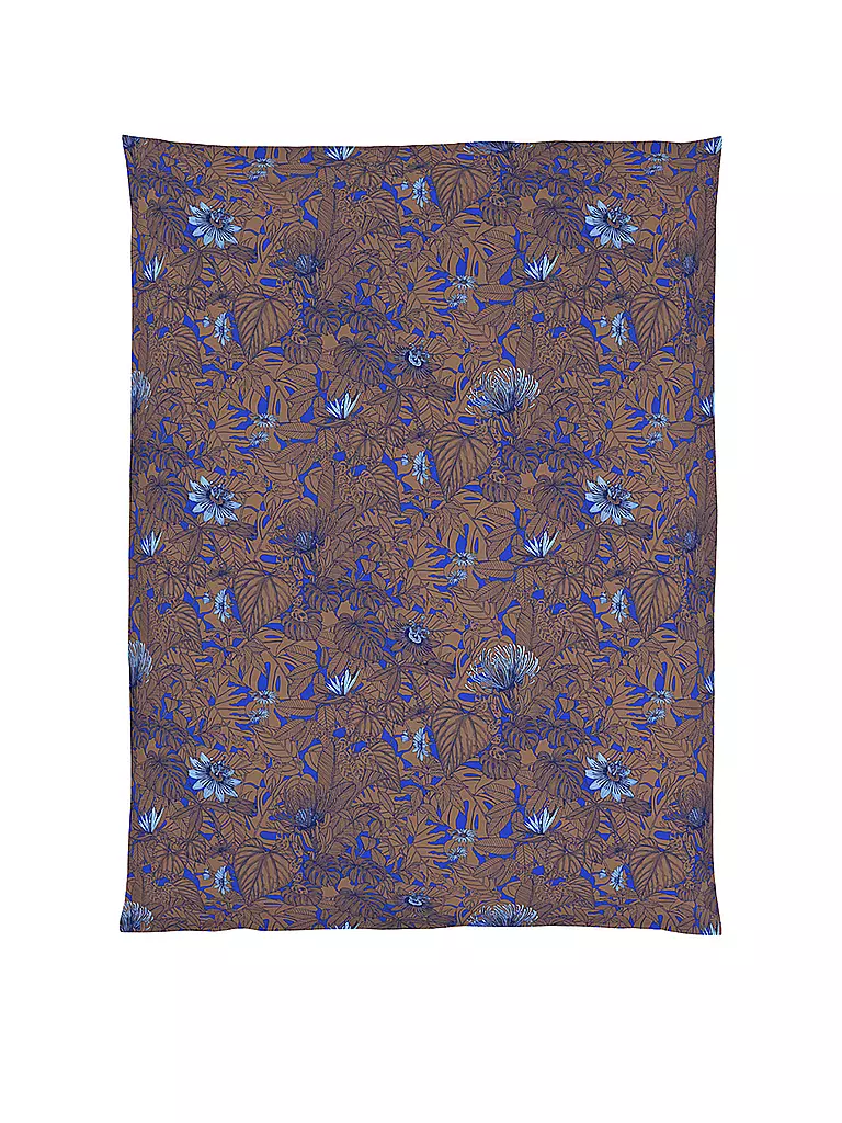 CHRISTIAN FISCHBACHER Satin-Deckenbezug GOLDEN GARDEN 140x200cm Kupfer/Blau kupfer