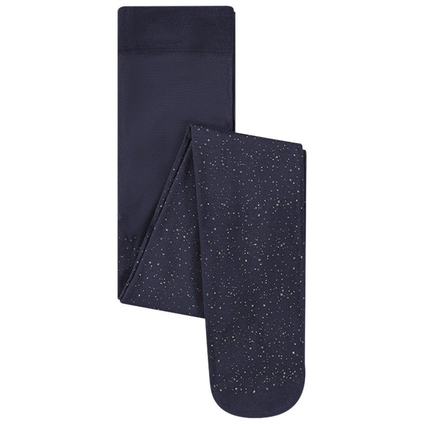 Collant fin à paillettes pour fille - Bleu marine
