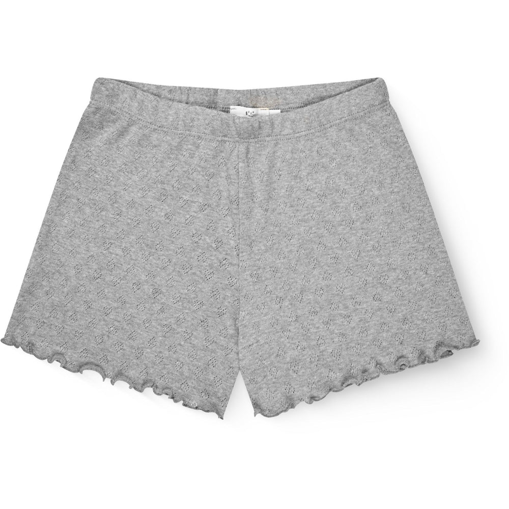 Køb COPENHAGEN COLORS Grey Mel. Pointelle Heart Shorts