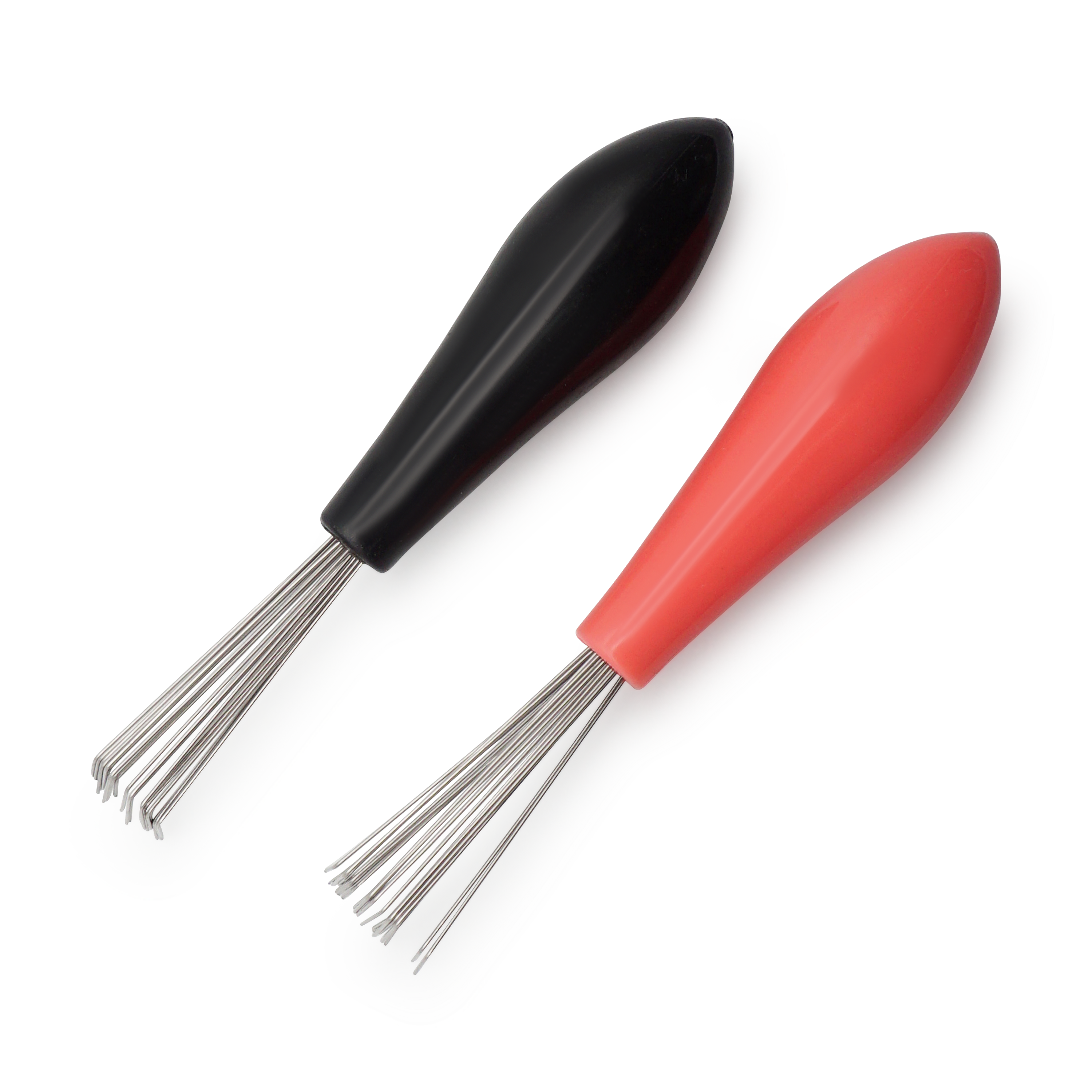 (2er Set) Haarbürsten Reinigungswerkzeug Mini Kamm Reinigungsbürste - Schwarz / Pink