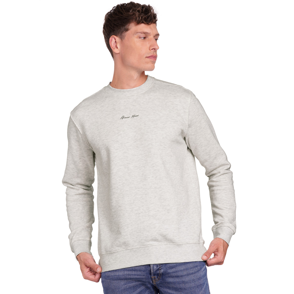 VanVaan Herren Sweatshirt mit Bio-Baumwolle hellgrau