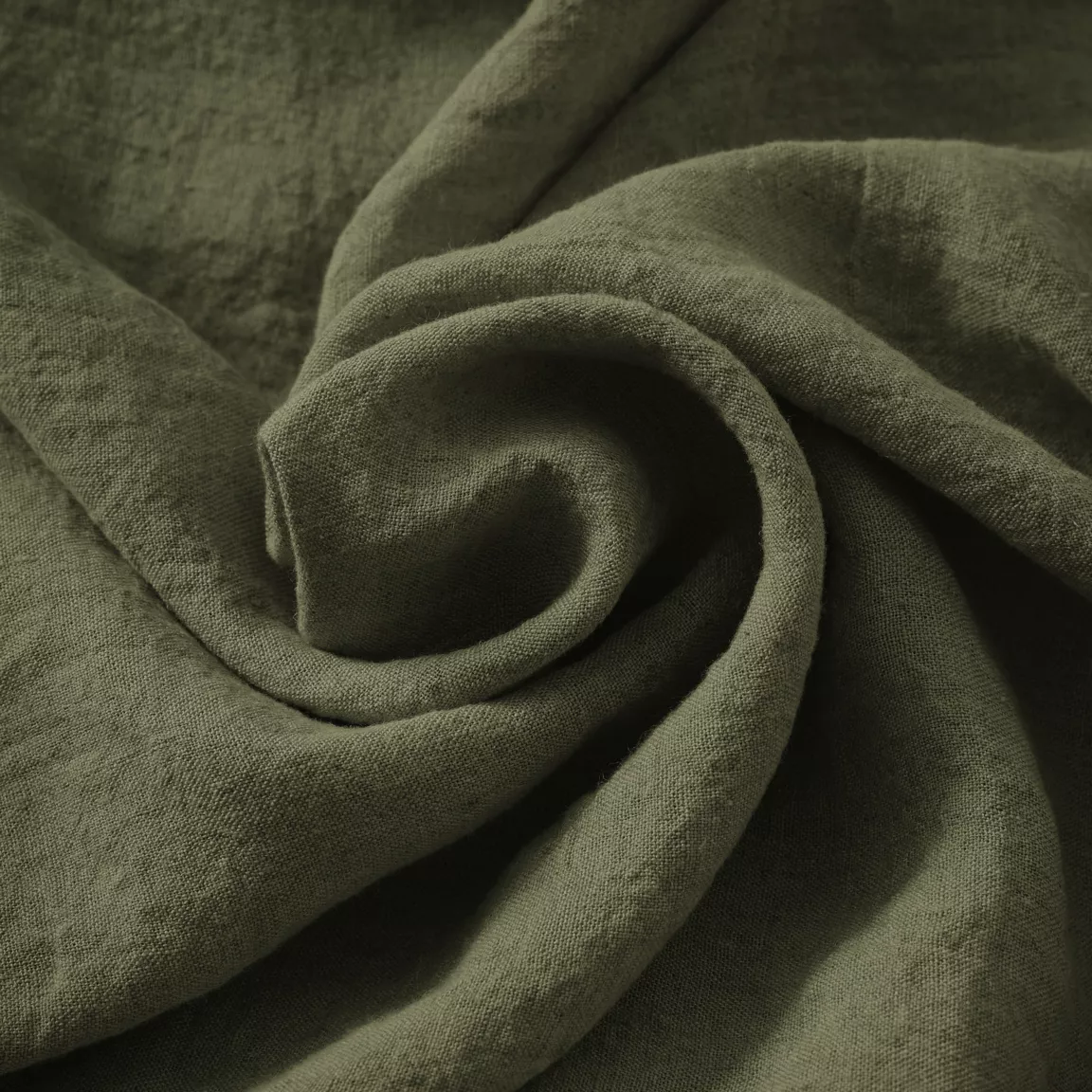 Nappe rectangulaire lin lavé (170 x 250 cm) Louise Vert romarin