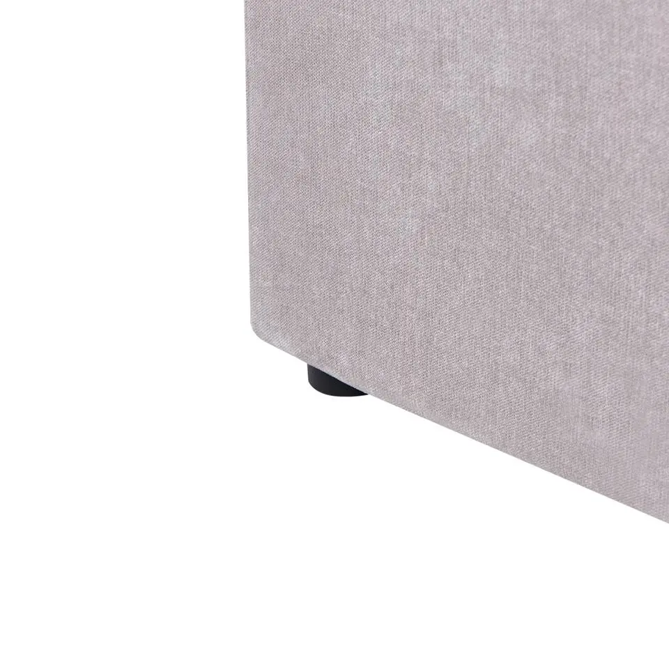 NANTERRE - Bed met opbergruimte - Beige - 180 x 200 cm - Stof