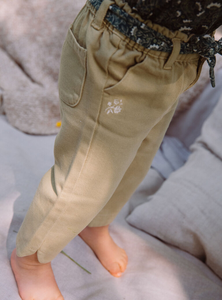 Pantalon beige en twill