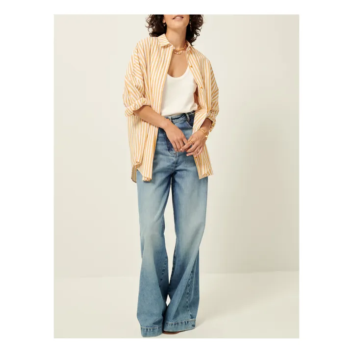 Sessùn Chemise Malfa Rayures Coton Bio | Jaune