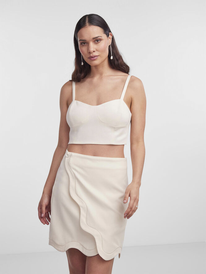 YAS YASLIZZIE BUSTIER TOP - CELEB Gardenia