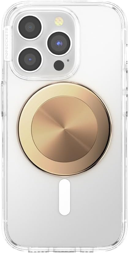 PopGrip MagSafe Round Finger Griff Halterung (Austauschbarer Top) für Apple iPhone (807259) - Alum Radial Gold