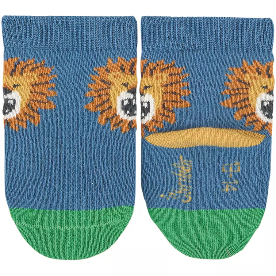 Sterntaler Baby-Söckchen 3er-Pack Krokodil mittelblau