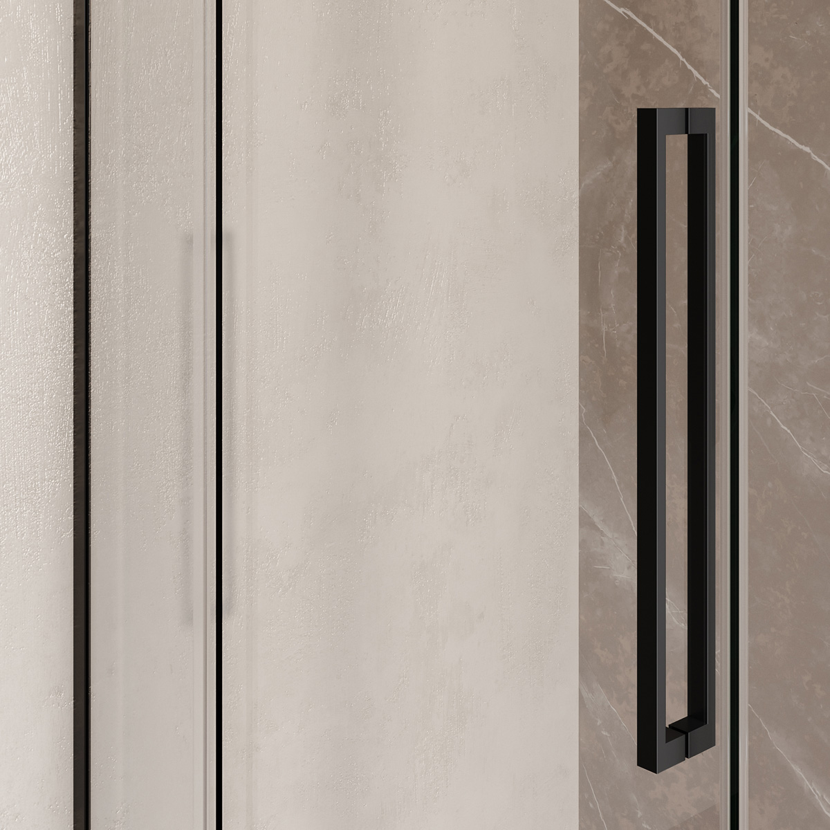 Brauer Stellar douchecabine met draaideur 100x100cm zwart mat