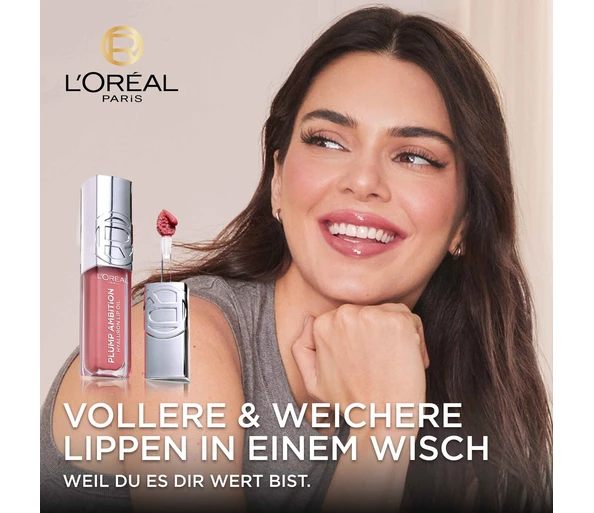 L'ORÉAL PARIS Plump Ambition Hyaluron Lip Oil101 Cristal Clear