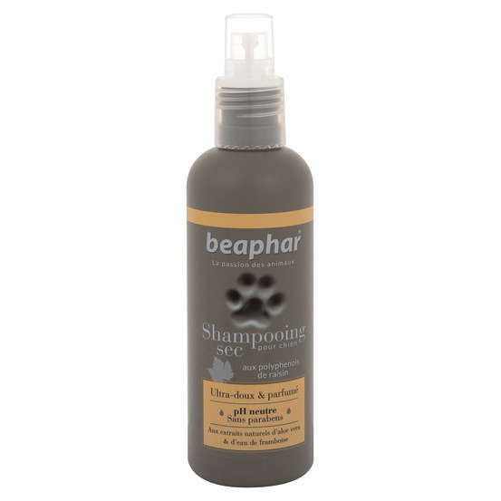 Shampooing sec ultra-doux et parfumé pour chien : spray 200 ml