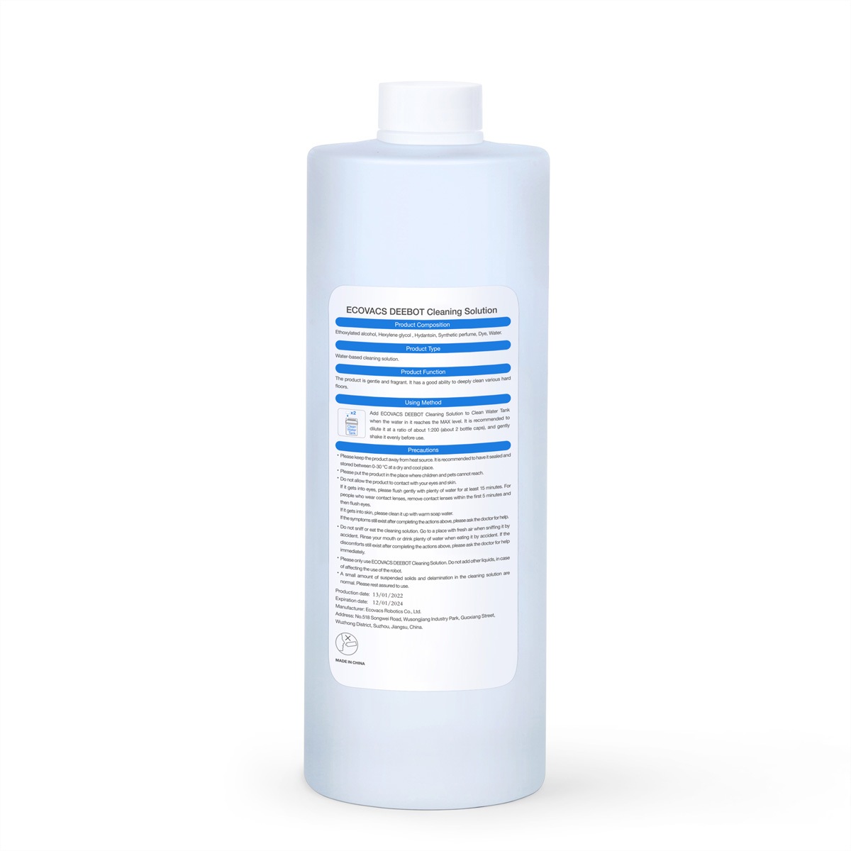 ECOVACS »Ecovacs Reinungslösung 1L, zu X1/T10, Deebot«