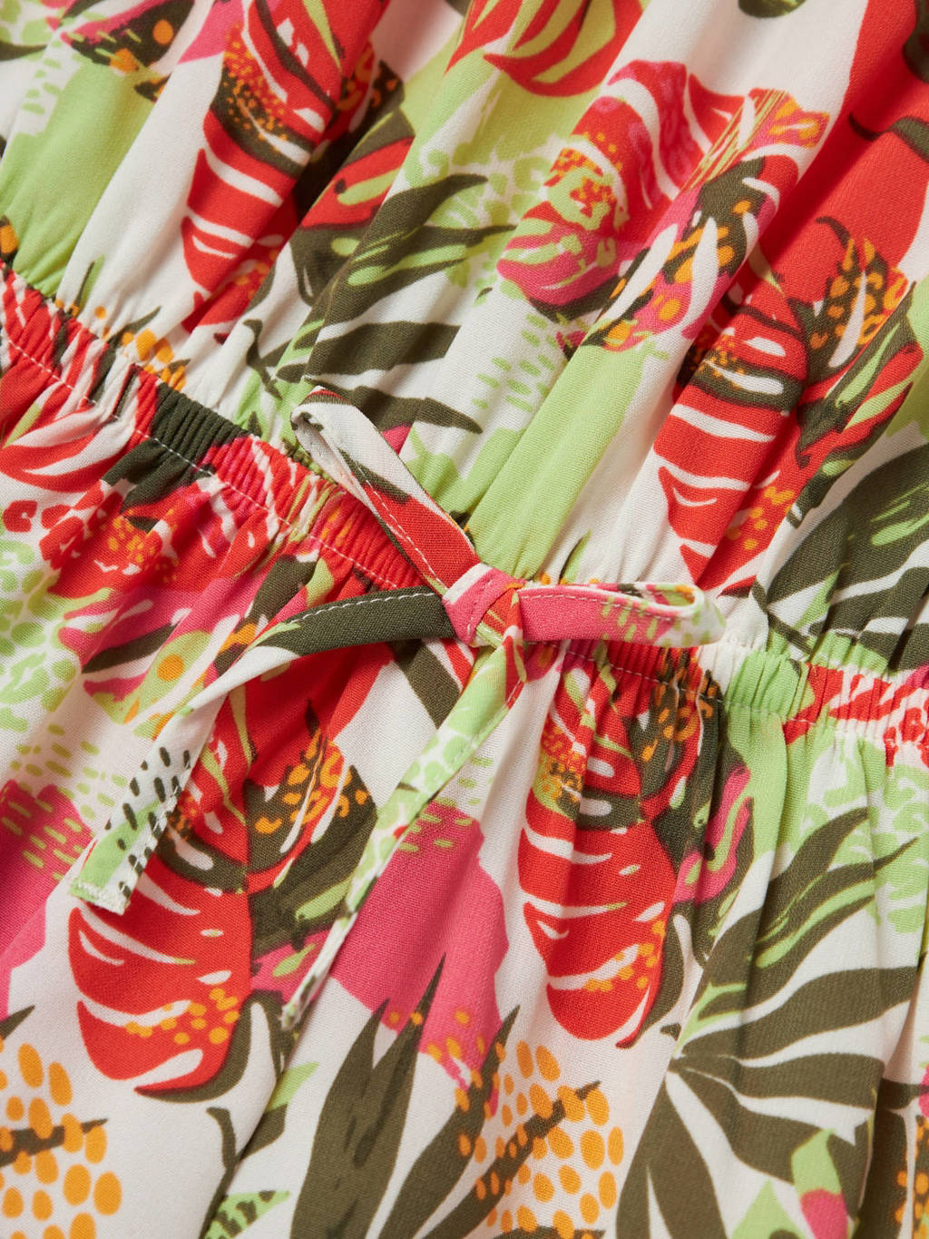 NAME IT playsuit NKFVINAYA met all over print groen/ecru/roze