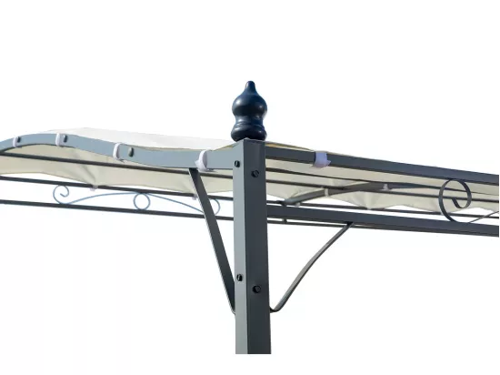 Pergola inclinée en métal - 3 x 2,5 m - Beige