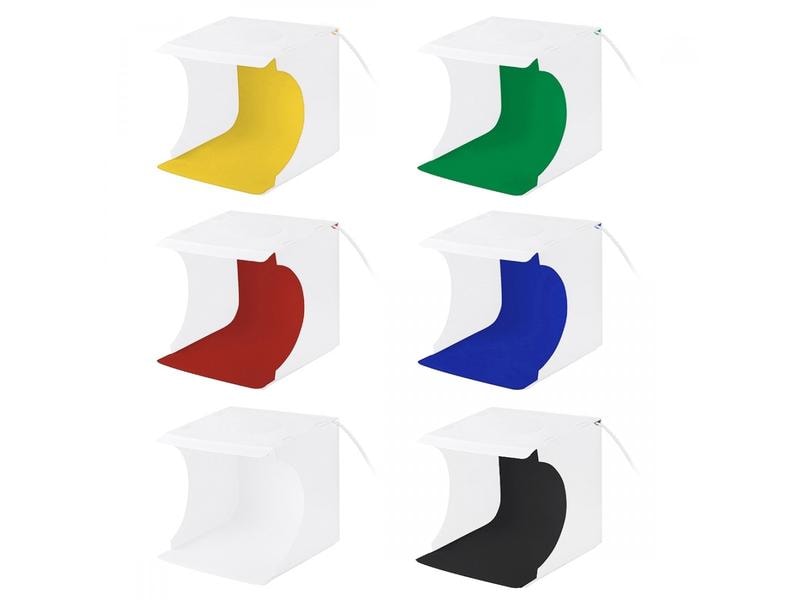 Puluz Aufnahmebox Studio Shooting Tent Box Kit 30 cm Aufnahmebox mit sechs Hintergründen