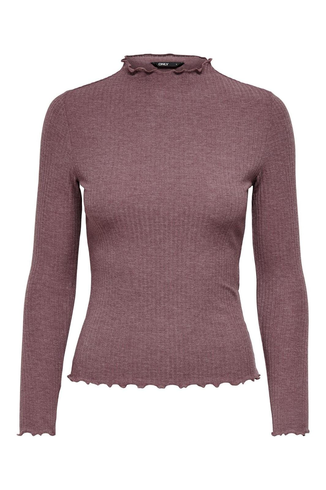 Only Onlemma L/S High Neck Top 3779010 rose brown melange