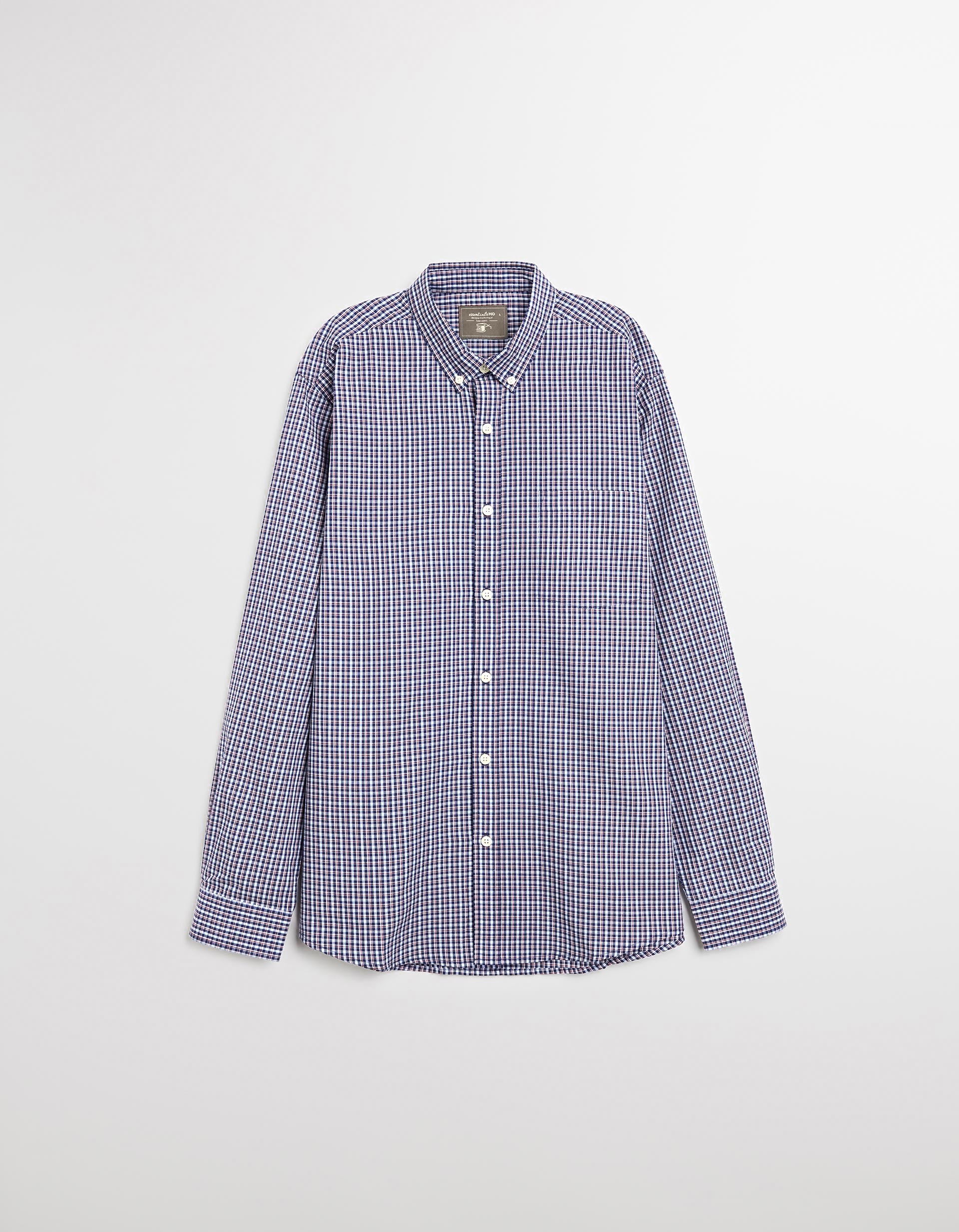 Camisa de Xadrez, Homem, Azul Escuro