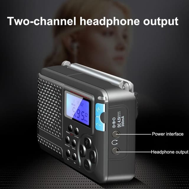 SY-7700 Retro AM/FM/SW/TV Fuldbåndsradio LCD-skærmradio