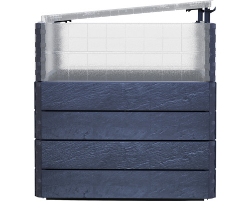 Klassieke verhoogde tuinbak GARANTIA Ergo Quadro Turbo Plus L 80 incl. Flora waterbesparend systeem 80 x 80 x 80 cm steen