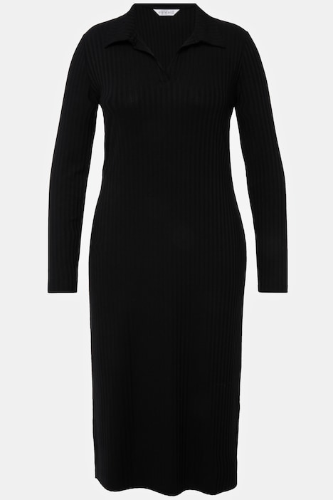 Jersey-Midikleid, Slim Shape, Langarm