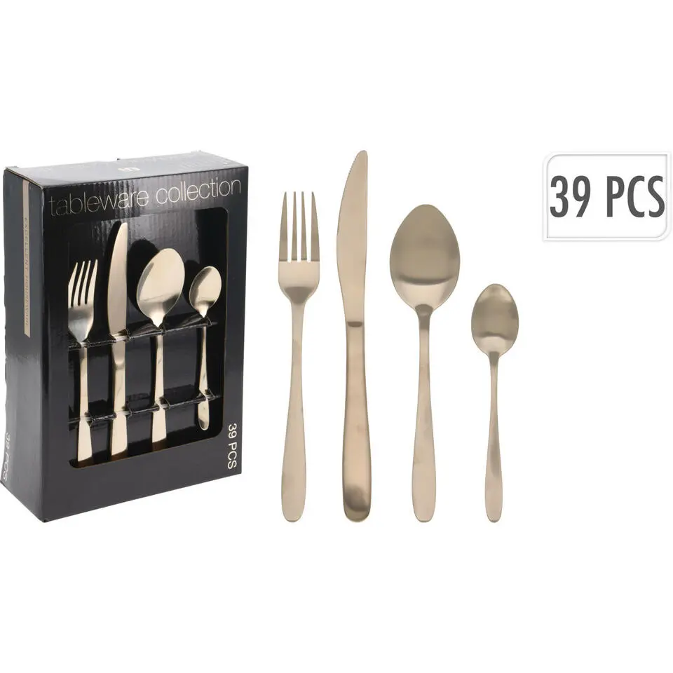 Excellent Houseware Bestekset - 39-delig - zilver - RVS - 6 personen