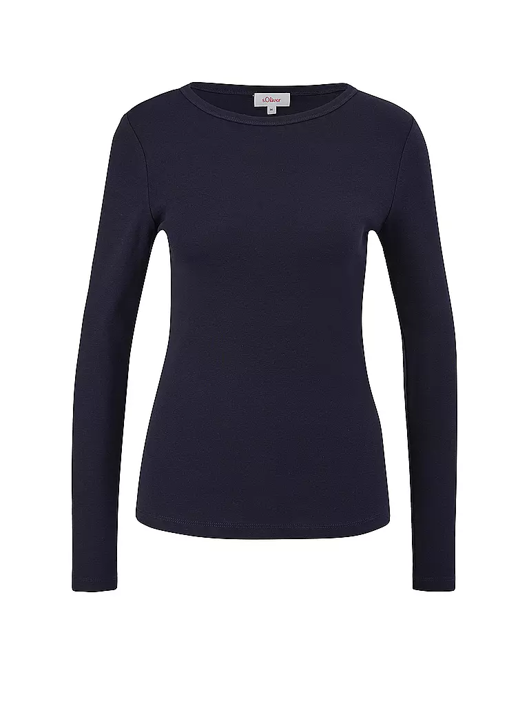 S.OLIVER Langarmshirt dunkelblau