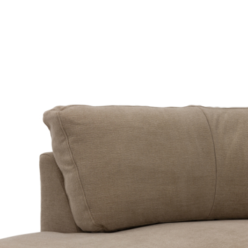 KARWEI hoekbank Ace taupe stof met verlenging links