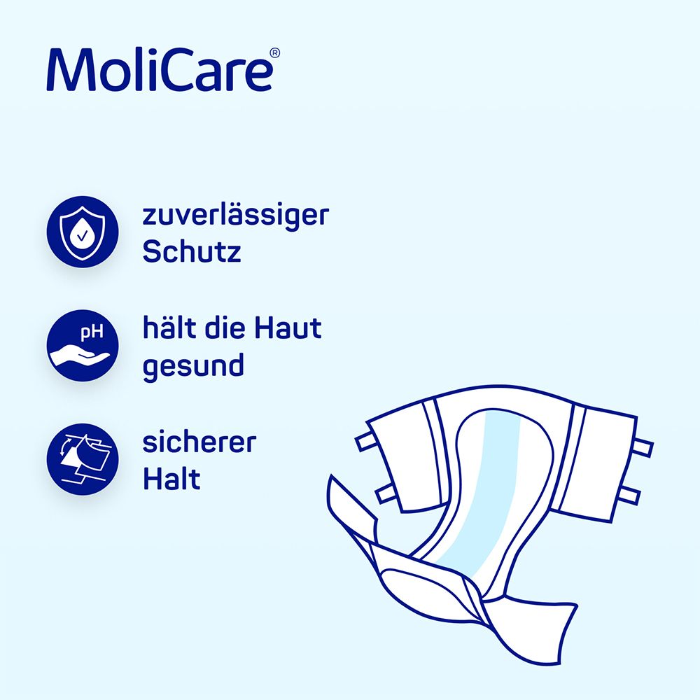 MoliCare Slip Night Erwachsenenwindeln: zuverlässiger Schutz in der Nacht bei starker Inkontinenz, Gr. L (100-150cm Hüftumfang)