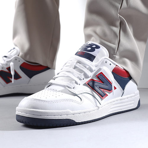 Baskets 480 BB480LNR White Navy Red
