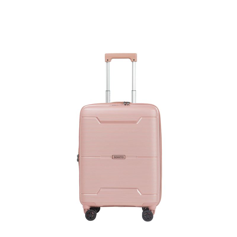 Lot de 3 valises extensibles Haree 55, 67 et 76.5 cm Pearly pink