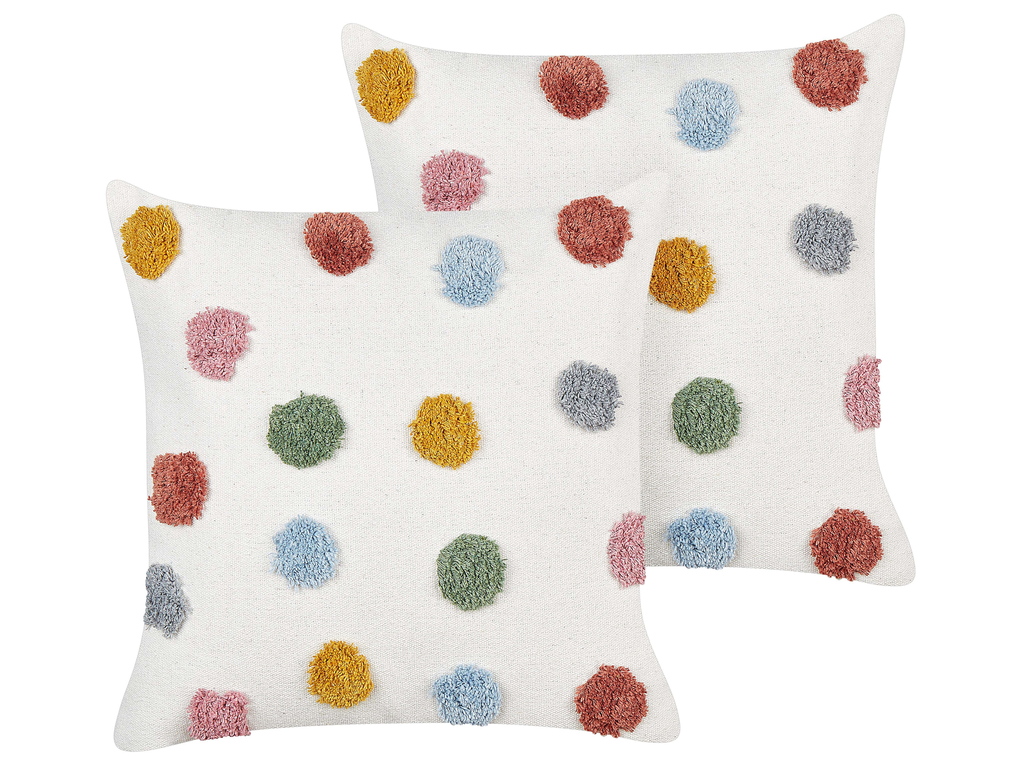 Set van 2 sierkussens WALLFLOWER Katoen 45 x 45 cm Wit