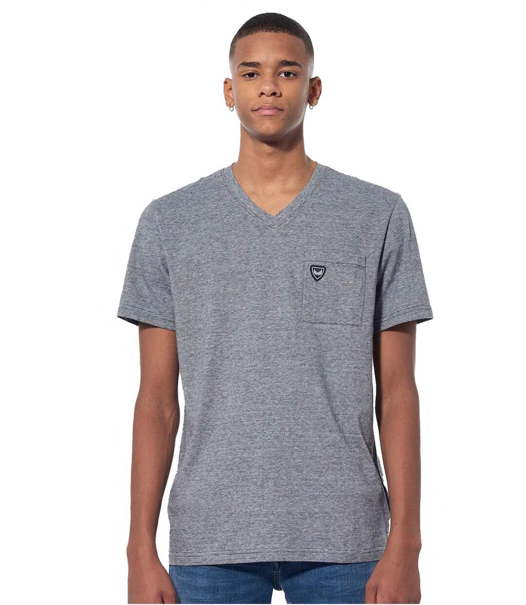 Tee shirt chiné coton bio   -  Kaporal - Homme
