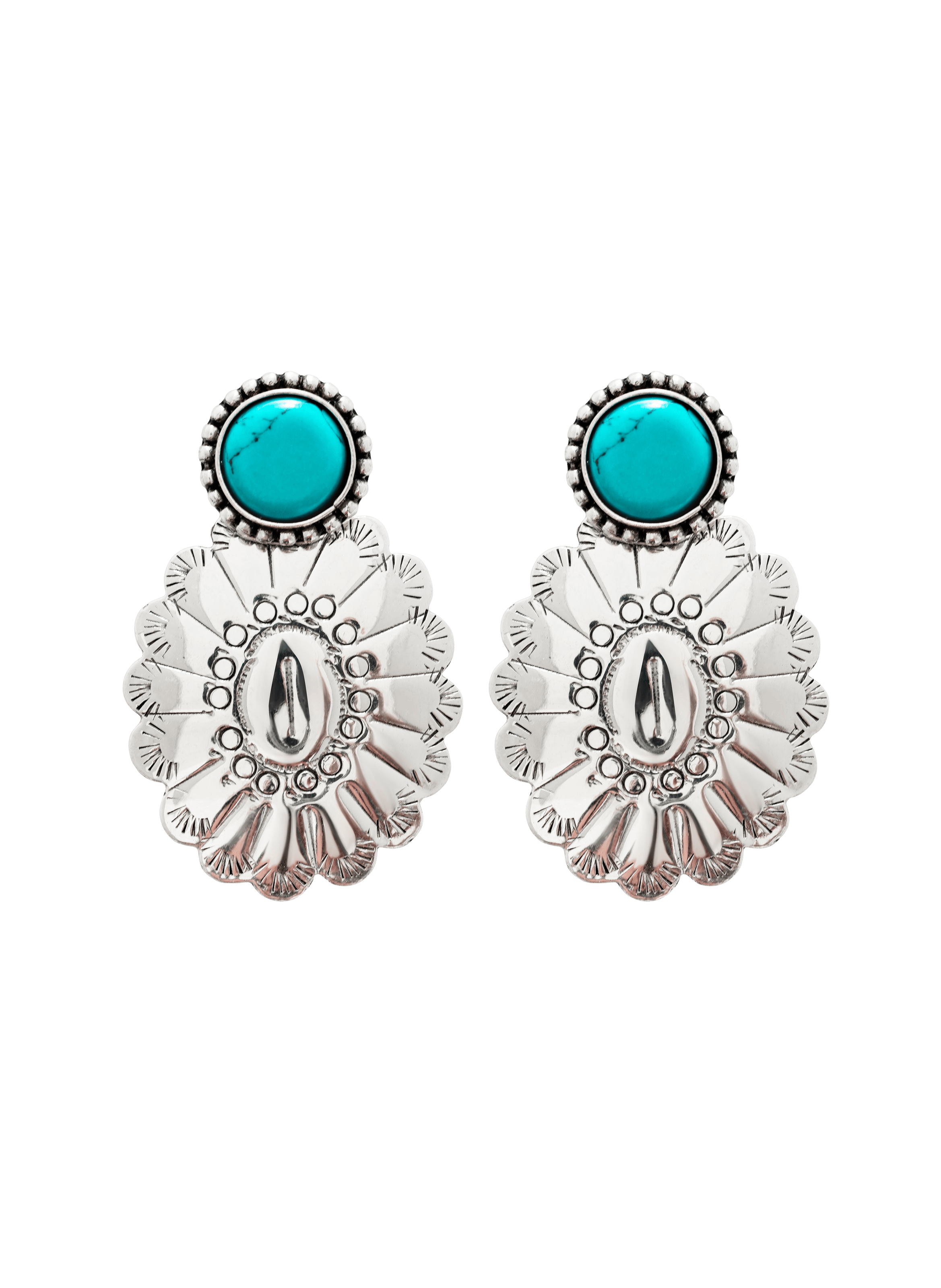 MYRTHA - Boucles d'oreilles pendantes pour oreilles percées en laiton | Argent