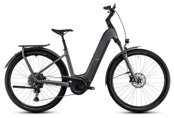 VTC Électrique Cube Kathmandu Hybrid Pro 800 Easy Entry Shimano Cues 11V 800 Wh 700 mm Gris Slab 2025