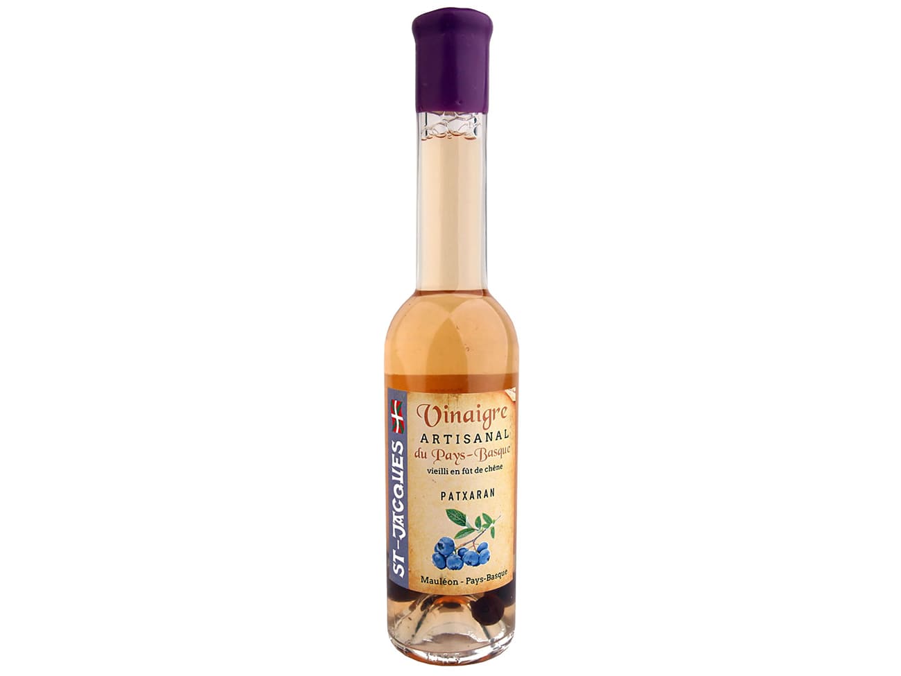 Vinaigre artisanal patxaran - vieilli en fût de chêne - Vinaigrerie St Jacques