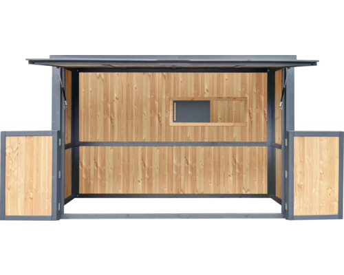 Grillhuis Konsta groot 343 x 102 cm natuur-antraciet