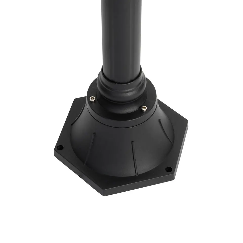 Qazqa staande buitenlampen berta zwart e27