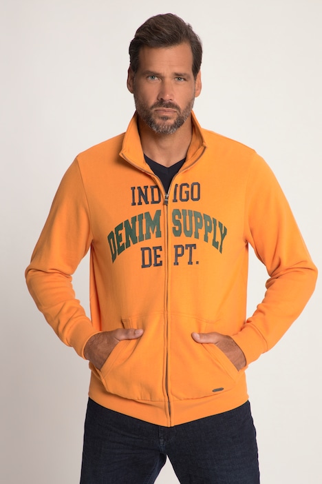 Sweatjacke, Stehkragen, Zipper, Print
