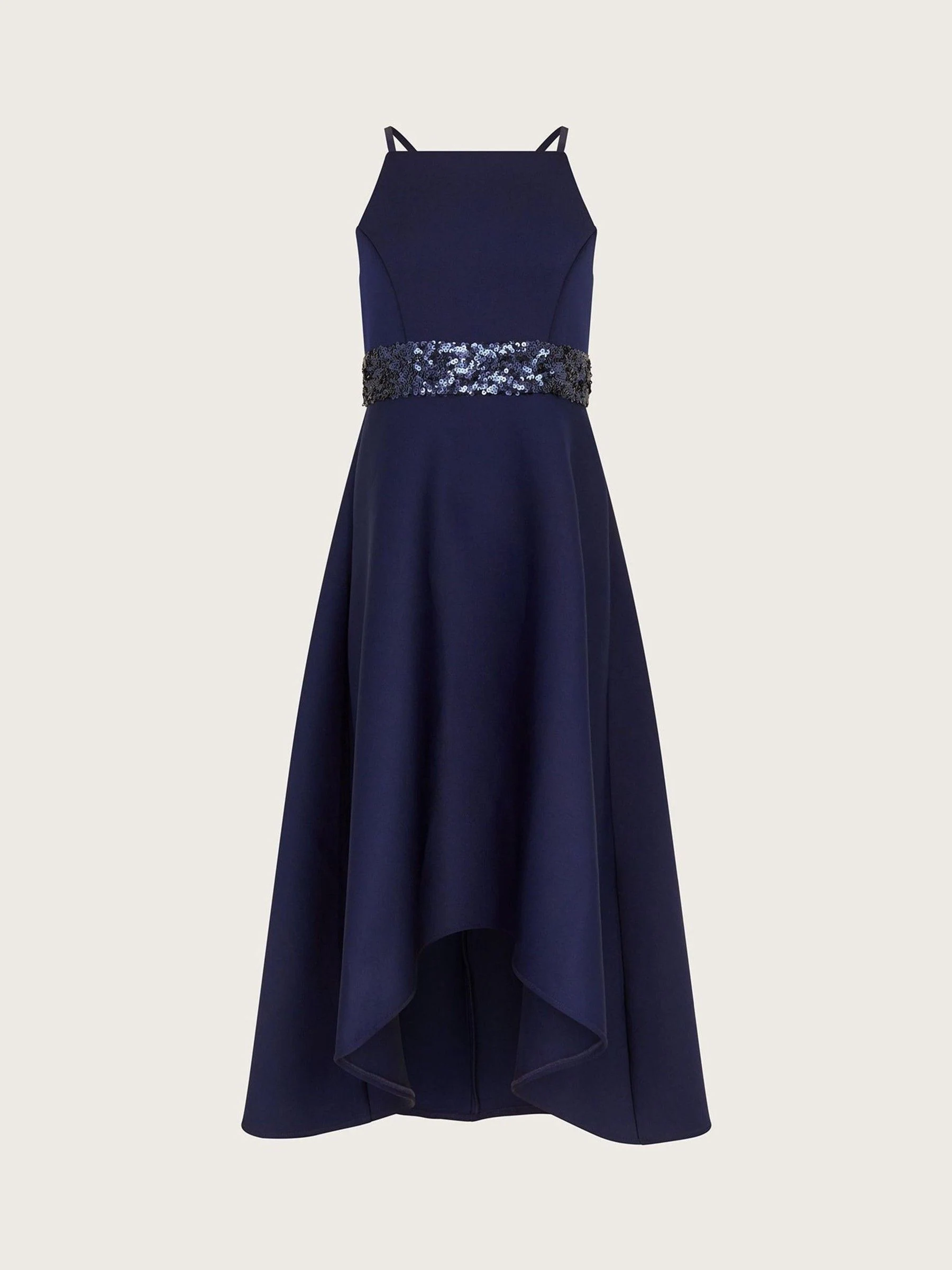 Blauw - Monsoon Strappy Sequin High Low Prom Dress