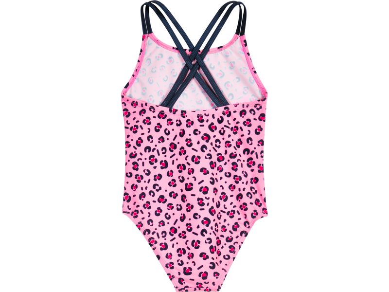 Playshoes Badeanzug Leo-Print Pink Gr. 122/128 UV-Schutz Badeanzug für Mädchen