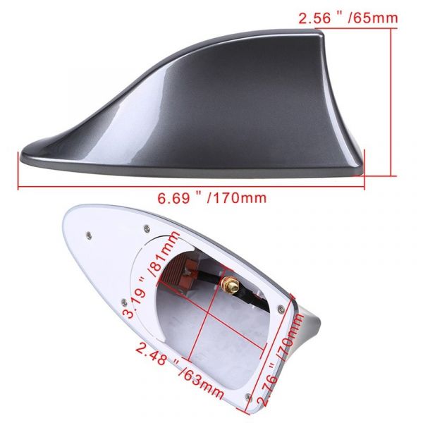 Antena Tubarão para BMW/Honda/Toyota/Hyundai/VW/Kia/Nissan Preto