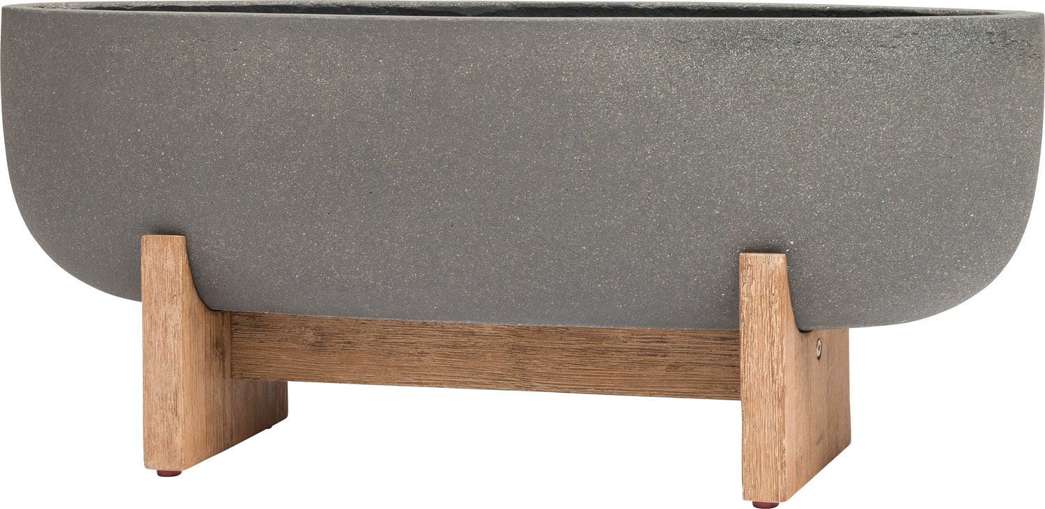 Intratuin plantenbak met standaard Sabine grijs 86 x 32 x 41,5 cm